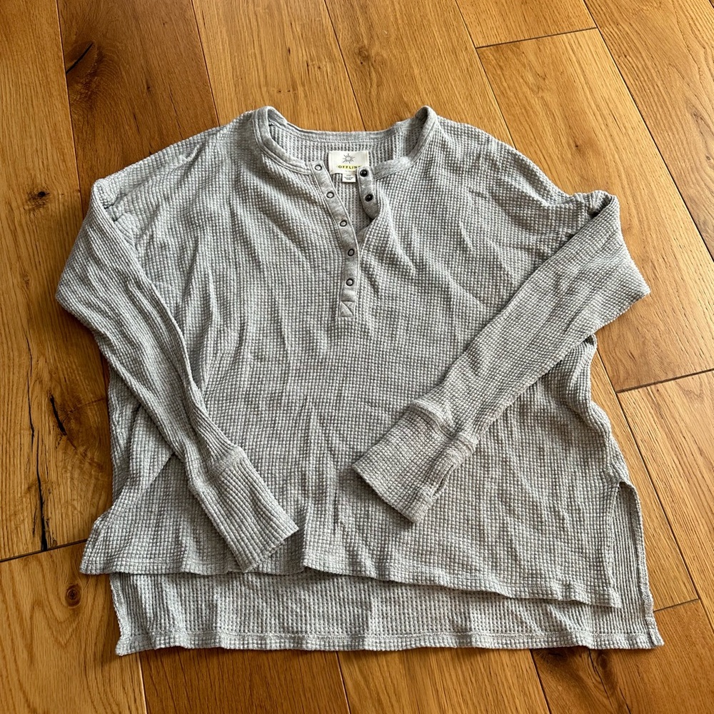 OFFLINE by aerie long sleeve waffle tee